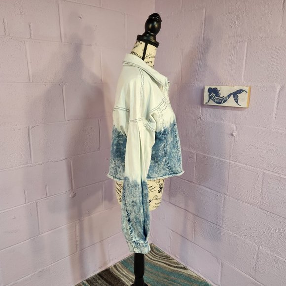 NWT INC Oversized Denim Cropped Jacket - Picture 8 of 12